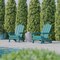 Flash Furniture Blue Adirondack Patio Chairs with Cupholder, 2PK 2-LE-HMP-1044-10-BL-GG - alternate 6